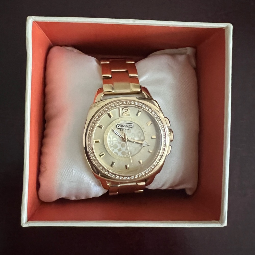 Coach gold watch